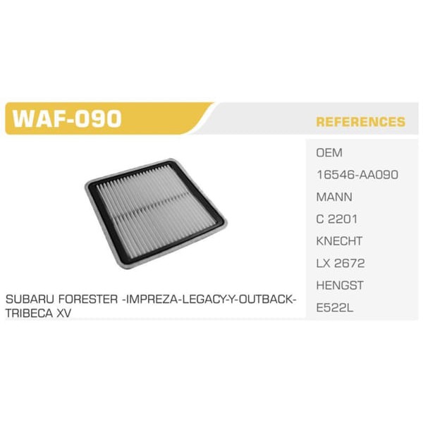 WINKEL WAF-90 Hava Filtresi Impreza 08- Legacy 05- 1.6 2.0 2.5