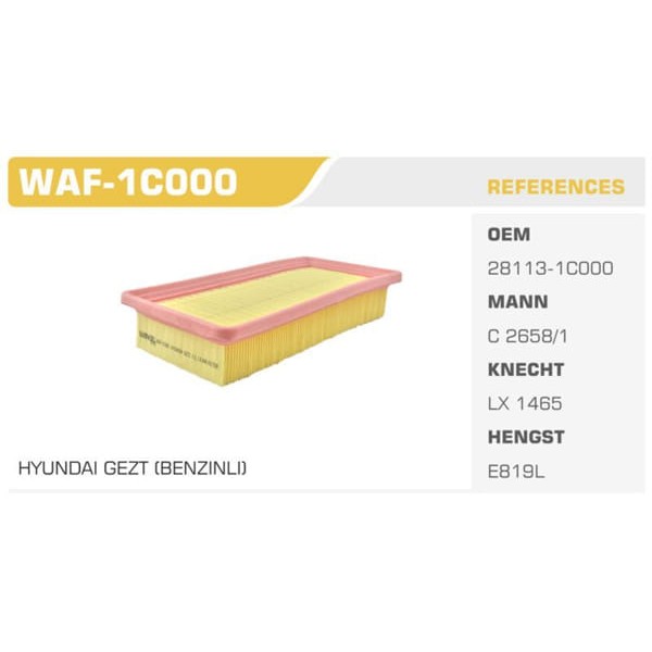 WINKEL WAF-1C000 Hava Filtresi Getz 02-10 1.3 1.5 