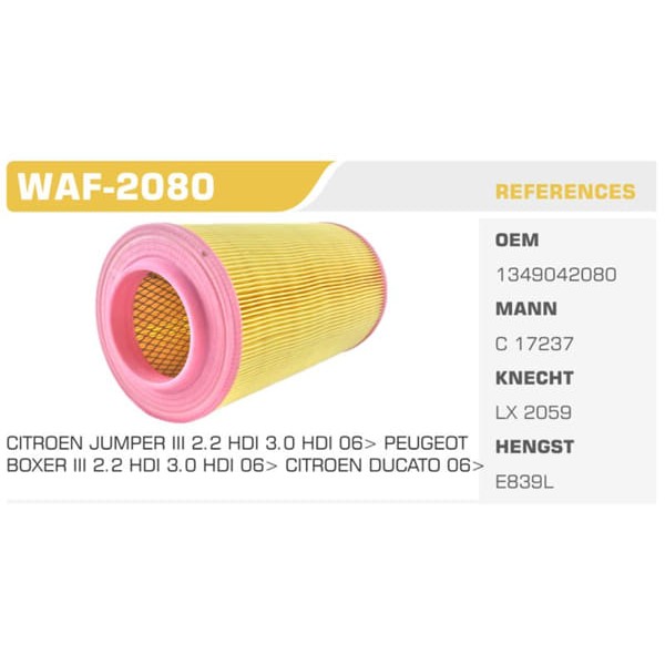 WINKEL WAF-2080 Hava Filtresi Ducato Boxer 06- C17237 Fn0009 