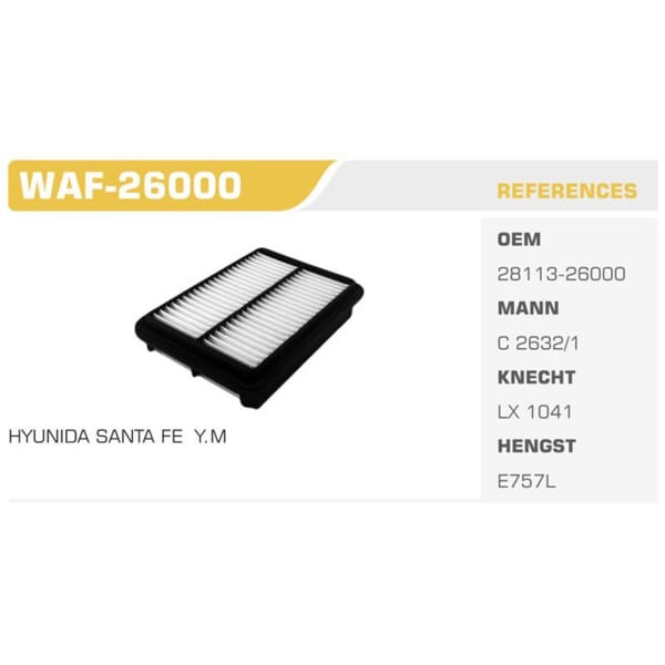 WINKEL WAF-26000 Hava Filtresi Santafe 01-06-