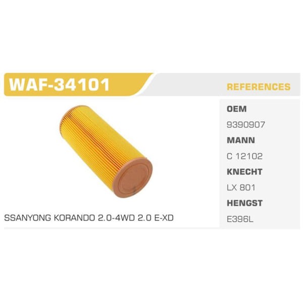 WINKEL WAF-34101 Ssangyongkorando Yeni Model Plastikli Hava 