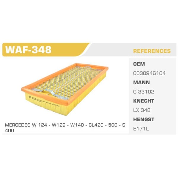 WINKEL WAF-348 Hava Filtresi Mercedes 140 Kasa C33102 Fn4832 