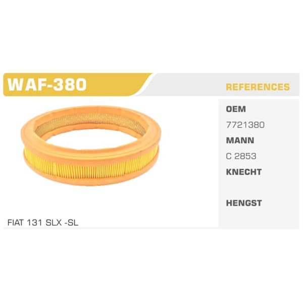 WINKEL WAF-380 Hava Filtresi Murat 131 Doğan SLX Posetlı 