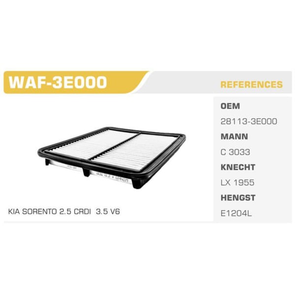 WINKEL WAF-3 Hava Filtresi Sorento 03-