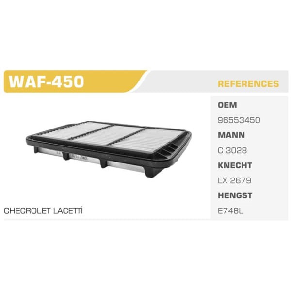 WINKEL WAF-450 Hava Filtresi Lacetti 04-10 1.4 70Hp