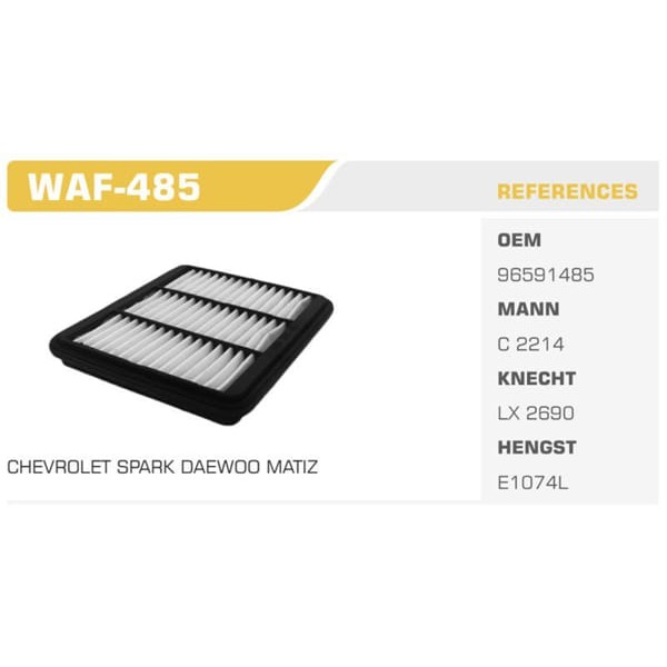 WINKEL WAF-485 Hava Filtresi Spark 05-10 0.8 52Hp Koli: 20 Ad. 