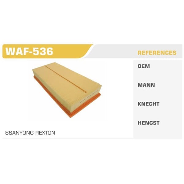 WINKEL WAF-536 Hava Filtresi Rexton Koli: 25 Ad.