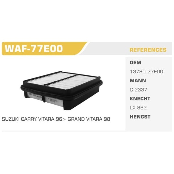 WINKEL WAF-77 Hava Filtresi Grand Vitara 98-05 1.6 2.0 Koli: 20 Ad. 