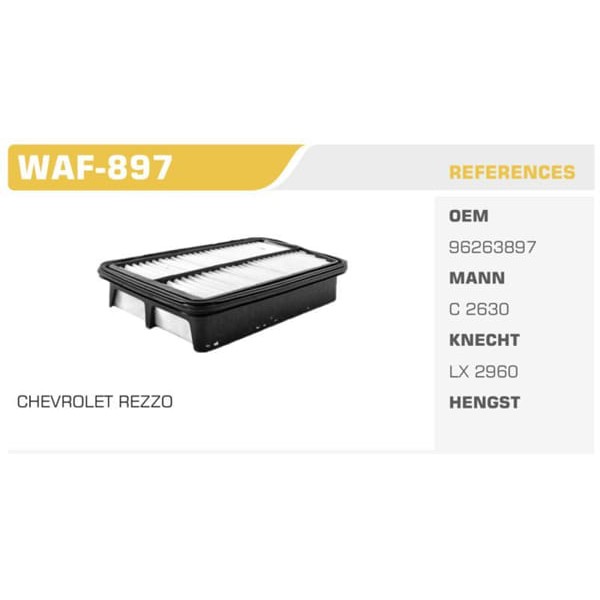 WINKEL WAF-897 Hava Filtresi Rezzo 05- 1.6 105Hp Koli: 40 Ad.