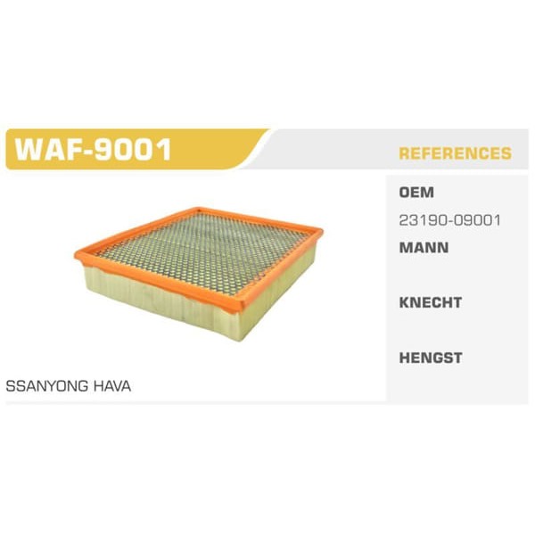 WINKEL WAF-9001 Hava Filtresi Actyon Sports 07- Kyron 05- Sports 2.0Xdı