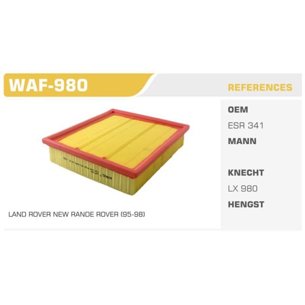 WINKEL WAF-980 Hava Filtresi Range Rover 95- 2.5 