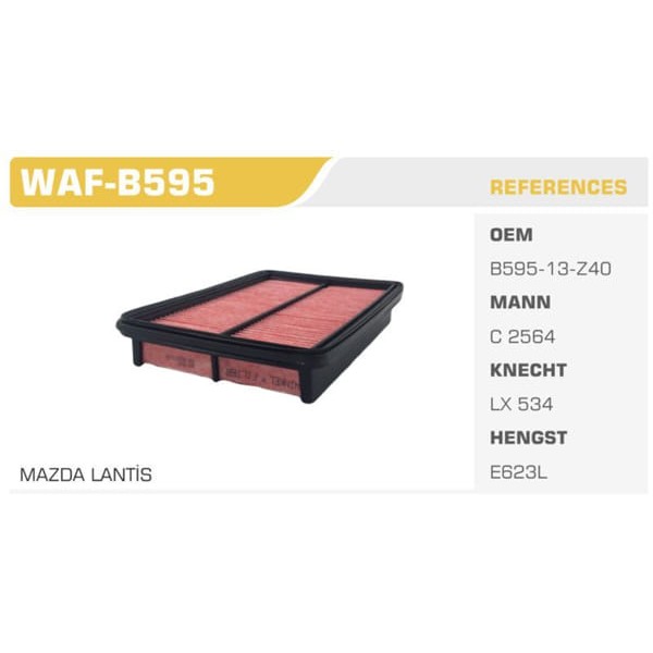 WINKEL WAF-B595 Hava Filtresi Mazda 323 Famılıa 95- Mazda 323 Lantıs 95- 1.8 16V