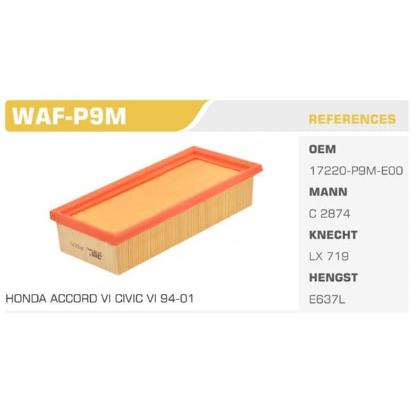 WINKEL WAF-P9M Hava Filtresi 400 / Freelander 1.8 2.0Dı Koli: 20 Ad. 