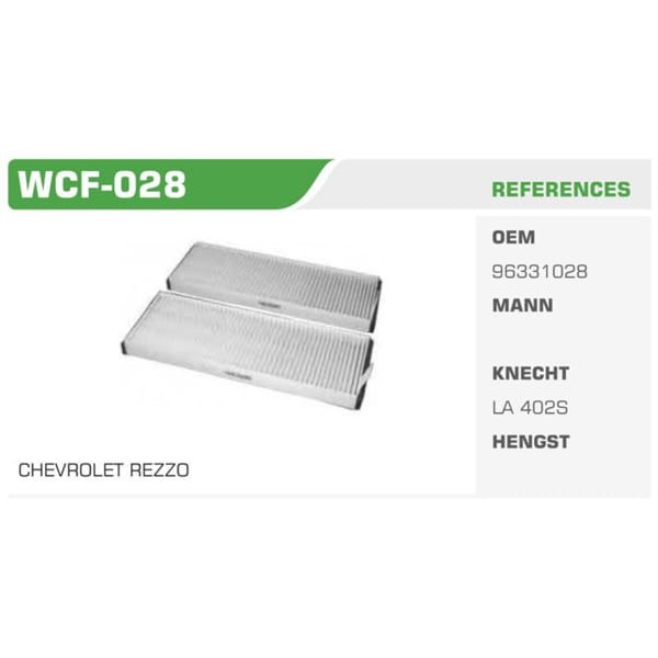 WINKEL WCF-28 Polen Filtresi Rezzo 05- Koli: 40 Ad. 