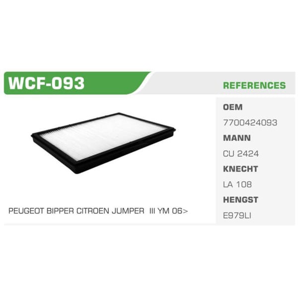 WINKEL WCF-93 Polen Filtresi Megane I 96-03