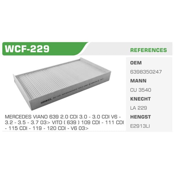 WINKEL WCF-229 Polen Filtresi Viano 03- Vito 03-07 