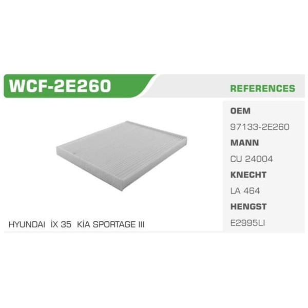 WINKEL WCF-2E-260 Polen Filtresi Accent Blue 11- Tucson