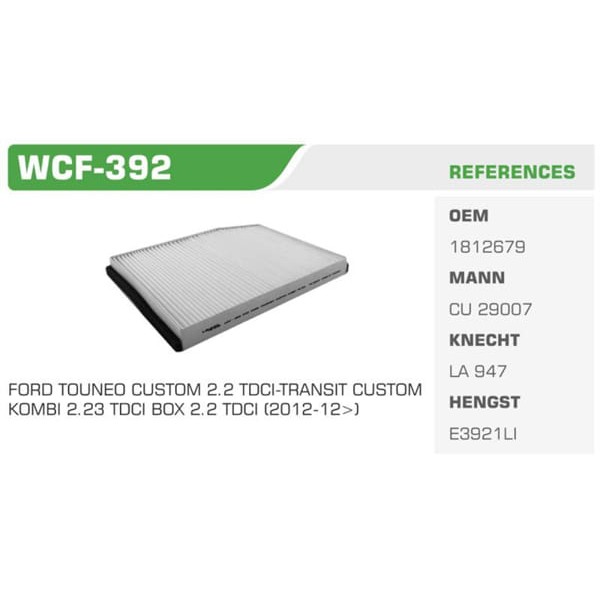 WINKEL WCF-392 Polen Filtresi Tourneo Custom 12- Transit V363 14- 