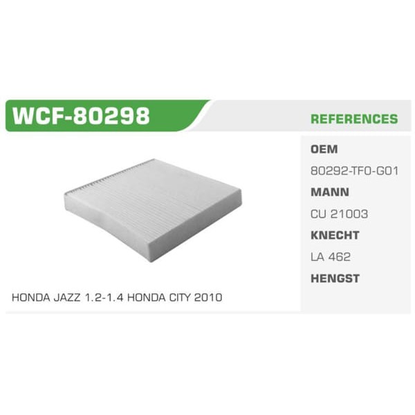 WINKEL WCF-80298 Polen Filtresi City 08- Hrv 15- Cr-Z 10- Jazz 08-