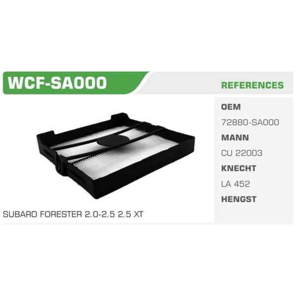 WINKEL WCF-SA000 Polen Filtresi X-Traıl 01- / Forester 02-11 / Fx35 Fx45 