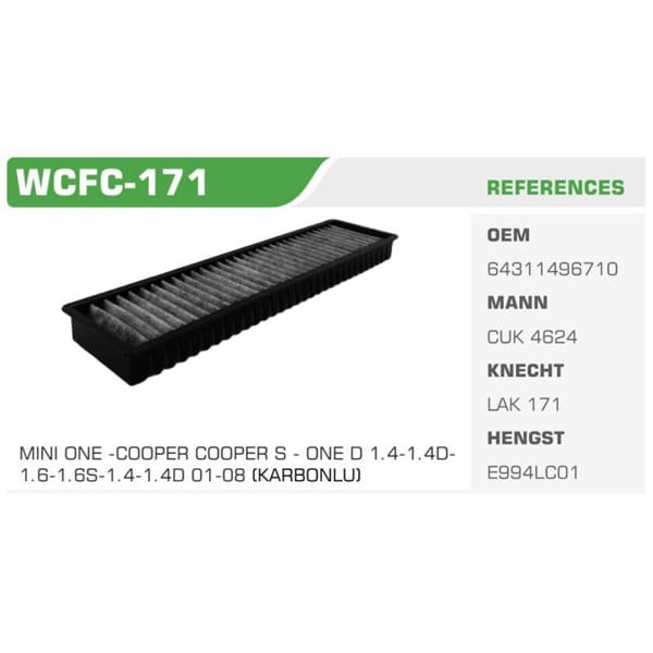 WINKEL WCFC-171 Polen Filtresi Cooper R50 01- 