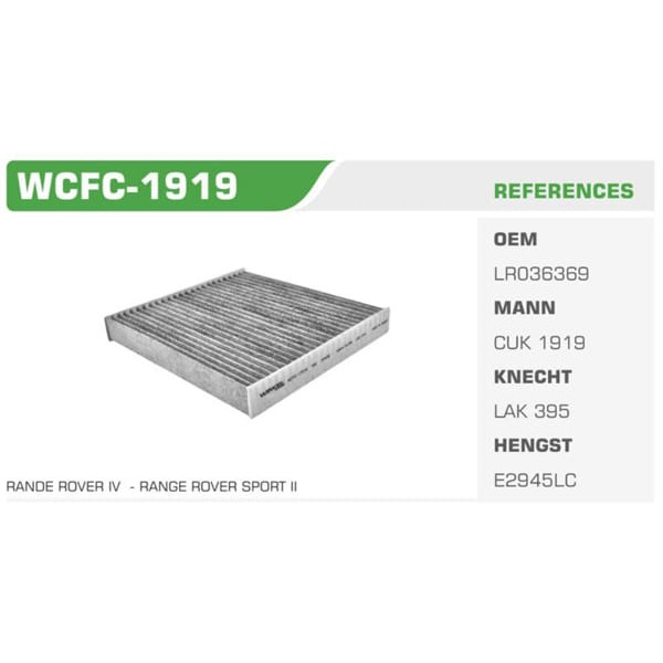 WINKEL WCFC-1919 Polen Filtresi Corolla 07-11 Auris 07-11 Yaris 06-11 Rav4 06-11 LandCruiser 08- Hil 