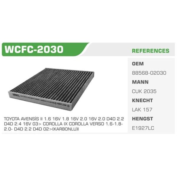 WINKEL WCFC-2030 Polen Filtresi Corolla 03-07 Avensis 03-08 