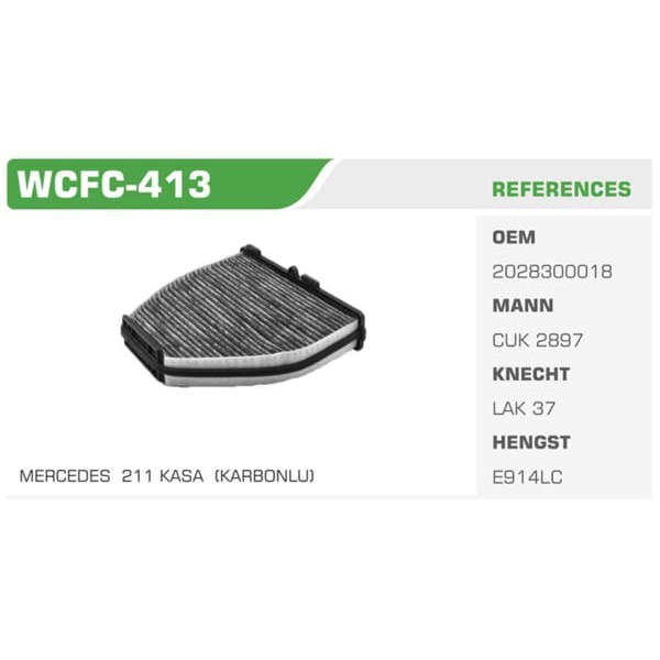 WINKEL WCFC-413 Polen Filtresi Mercedes W204 212 218 07-