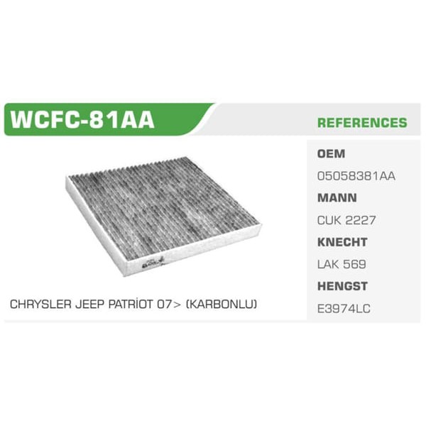 WINKEL WCFC-81AA Polen Filtresi Freemont 11- Koli: 20 Ad.