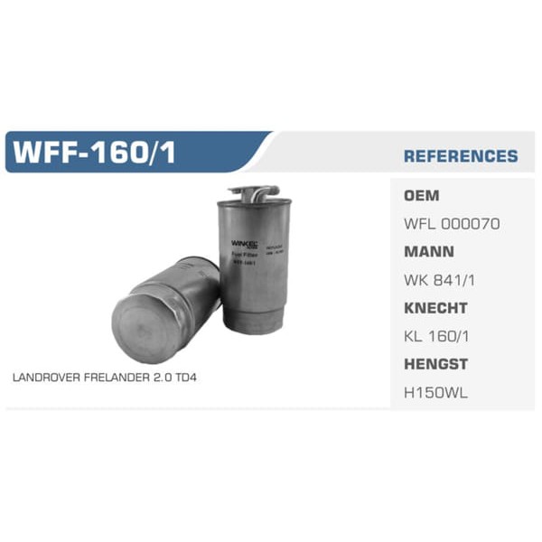 WINKEL WFF-160-1 Yakıt Filtresi Bmw 3 99-05 Bmw 5 00-03 Bmw X4 / Range Rover III 4×4 3.30D Xd 5.25 5
