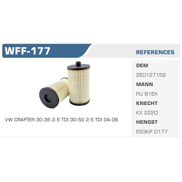 WINKEL WFF-177 Mazot Filtresi Crafter 06- / Sprinter 2.5 TDI BJK Koli: 50 Ad.
