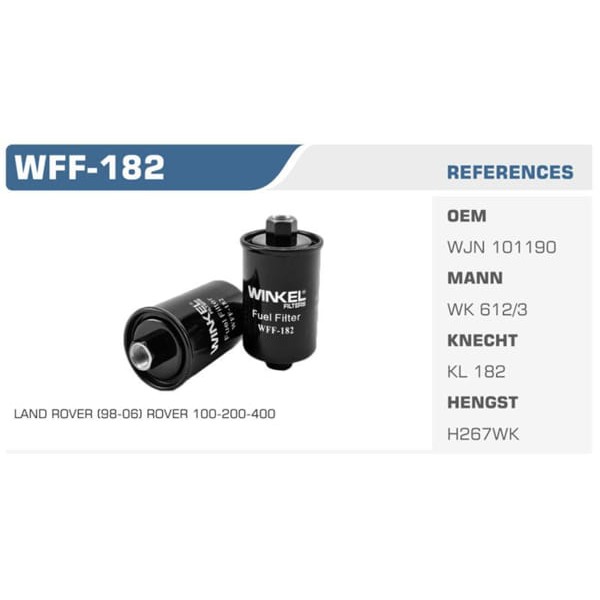 WINKEL WFF-182 Benzin Filtresi 25 200 400 1.6 16V 109Hp Koli: 50 Ad.