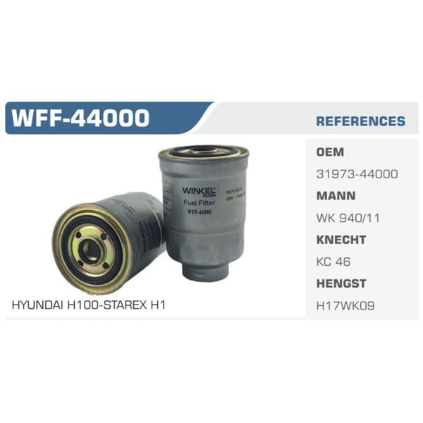 WINKEL WFF-44000 Mazot Filtresi Starex 98- H1 H100 / L200 L300 Pajero 2.5D 2.5Td 