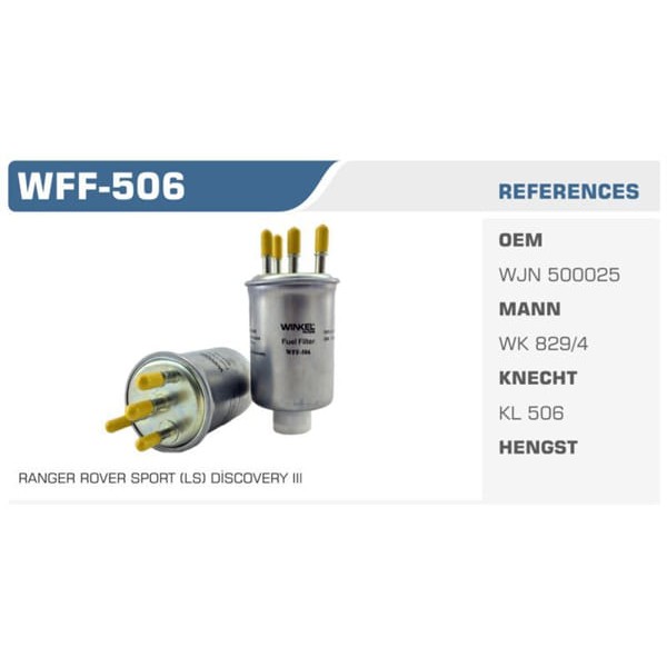 WINKEL WFF-506 Mazot Filtresi Discovery Range Rover Sport 4×4 Range Rover IV 4×4 3.0Td Koli: 50 Ad.