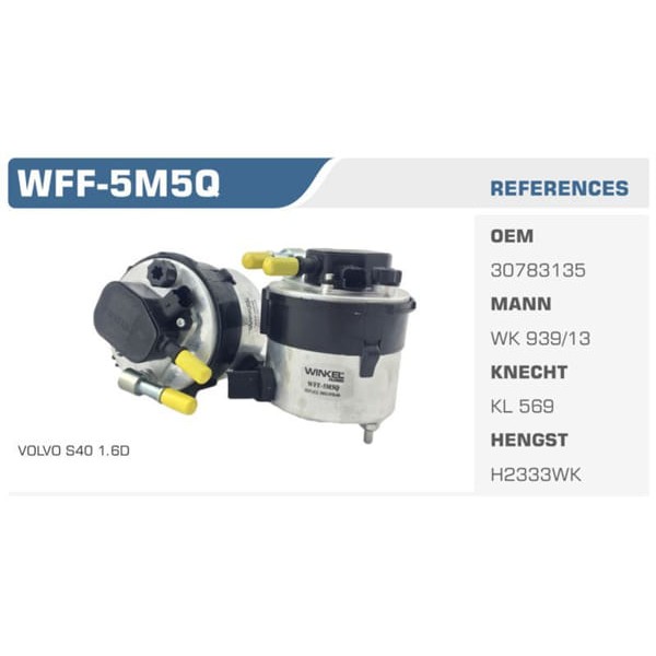 WINKEL WFF-5M5Q Mazot Filtresi Fiesta VI Focus II C-Max 1.6 TDCI Koli: 50 Ad.