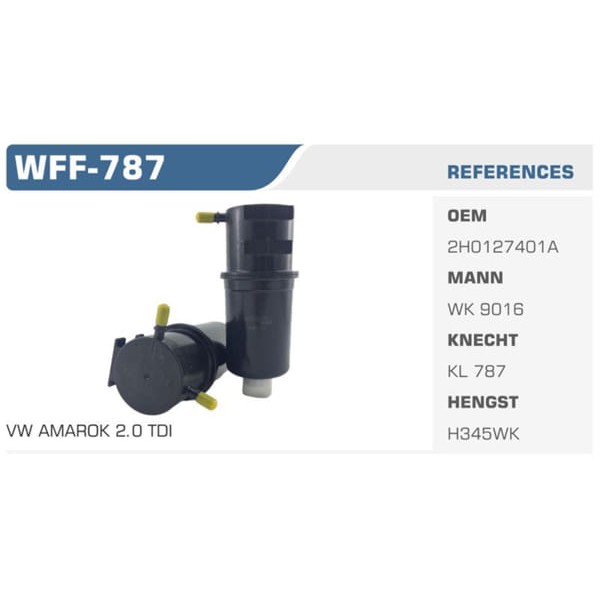 WINKEL WFF-787 Mazot Filtresi Amarok 10- 2.0 TDI 2.0 Tsı 2.0 BıTDI Koli: 50 Ad. 