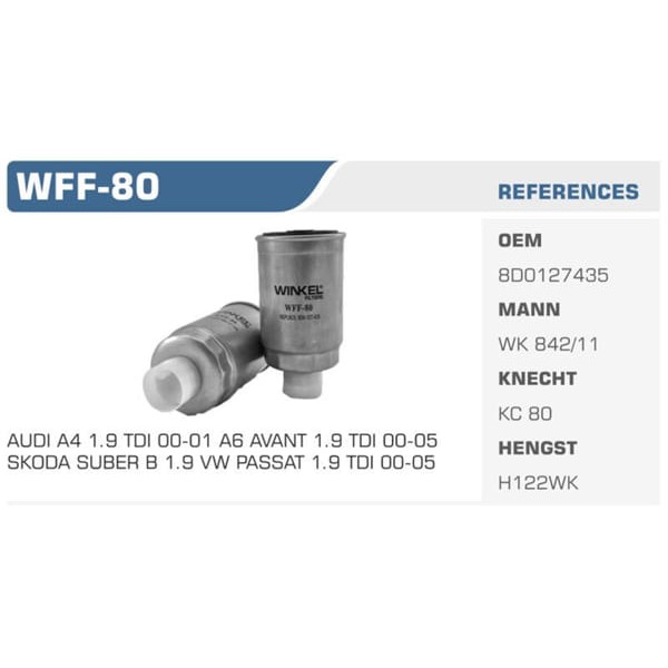 WINKEL WFF-80 Mazot Filtresi VW Grup Wk842/11 Fn2069A