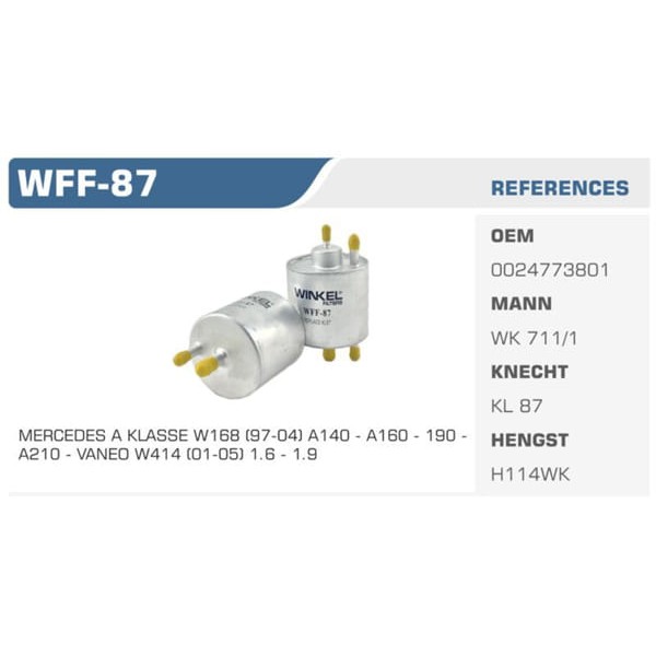 WINKEL WFF-87 Benzin Filtresi Mercedes A Seri Koli: 50 Ad.