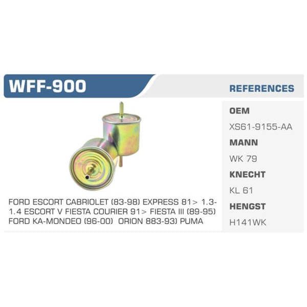 WINKEL WFF-900 Benzin Filtresi Fiesta III IV Mondeo III 00-07 Transit 06- 1.8 2.0 2.5.3.0 V6 2.3 16V 