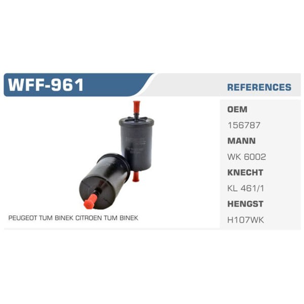 WINKEL WFF-961 Benzin Filtresi CLIO I II III Kangoo Megane I II Laguna I II Scenic Twingo / 206 207 