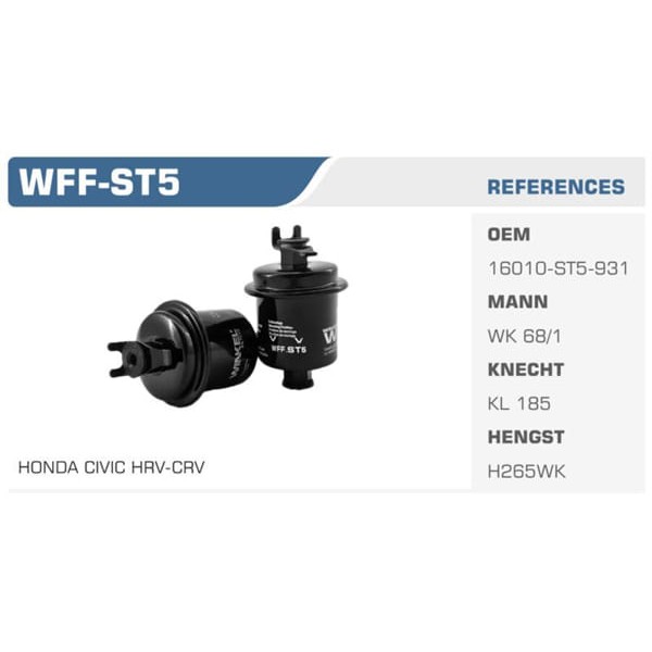 WINKEL WFF-ST5 Benzin Filtresi Civic 96-00 Accord 90-10 Cr-V 97-06 Hr-V 99-10 / 400 95-00 1.4 1.5 1.
