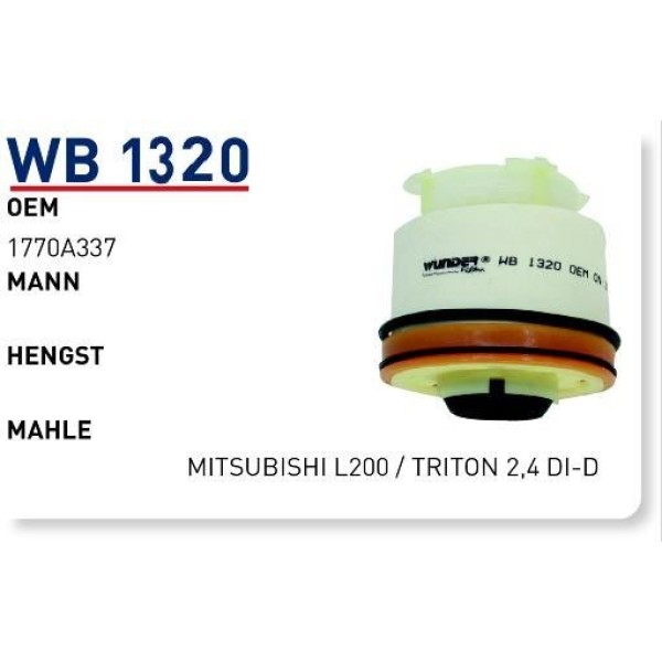 WUNDER WB1320 Mazot Filtresi Mitsubishi L200 / Triton 2,4 Dı-D 