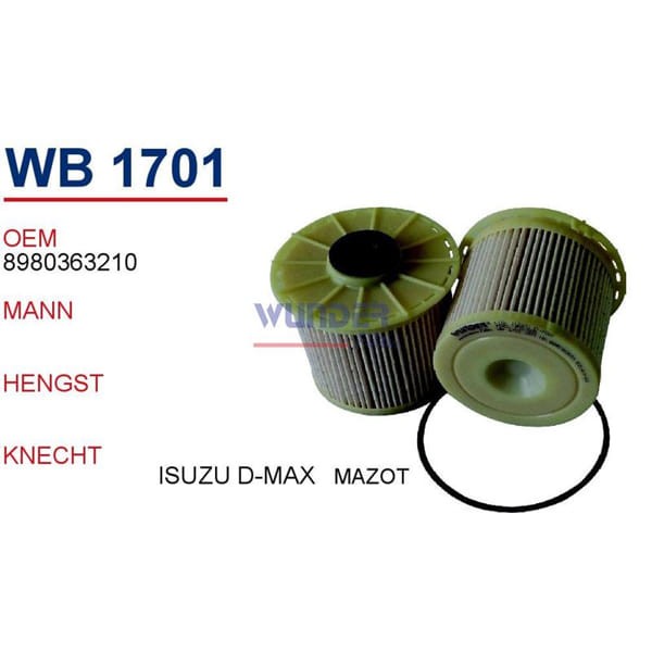 WUNDER WB1701 Mazot Filtresi Isuzu D-Max 