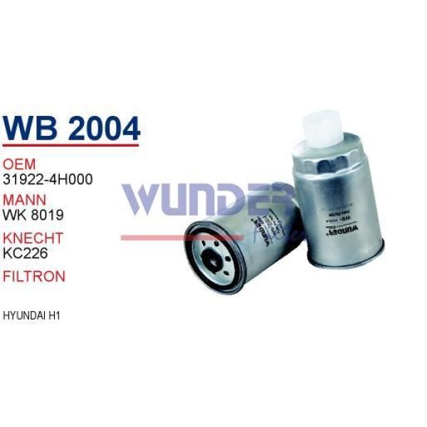 WUNDER WB2004 Mazot Filtresi Hyundai H1