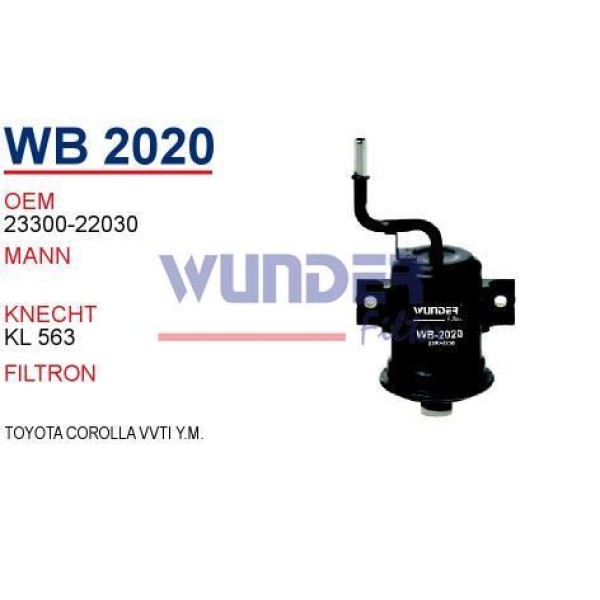 WUNDER WB2020 Benzin Filtresi Toyota Vvti Yeni Model
