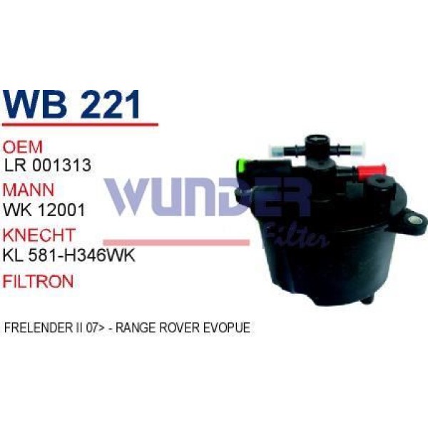 WUNDER WB221 Mazot Filtresi 407 607 807 4007 / S-Max Mondeo 08-