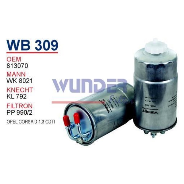 WUNDER WB309 Mazot Filtresi Corsa D 1,3 Geniş Wk8021 Fn0277 W