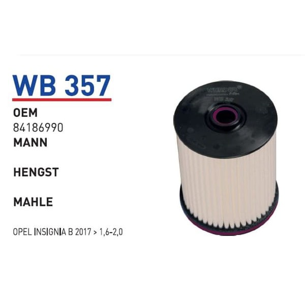 WUNDER WB357 Mazot Filtresi Opel İnsignia B 2017 - 1,6-2,0