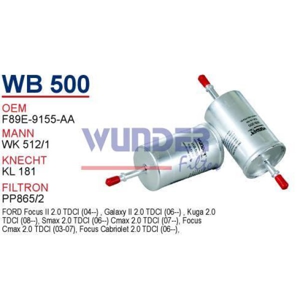 WUNDER WB500 Benzin Filtresi Ford Focus