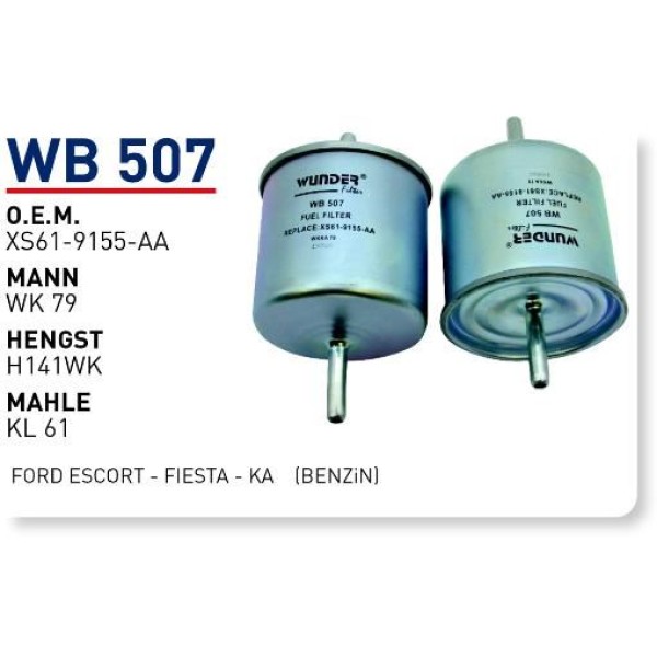WUNDER WB507 Benzin Filtresi Ford Escort - Fiesta - Ka